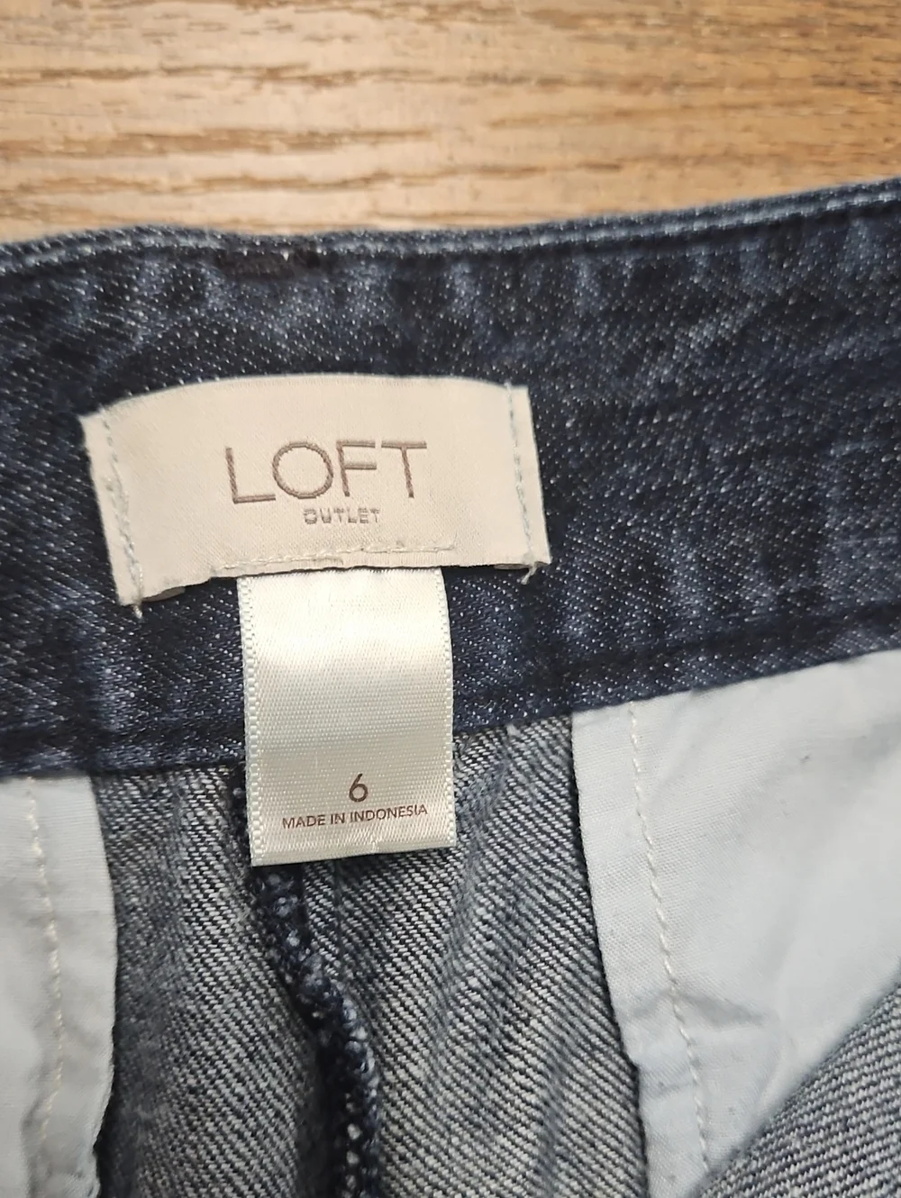 LOFT Navy Denim Casual Shorts